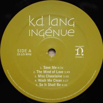 2LP k.d. lang: Ingénue