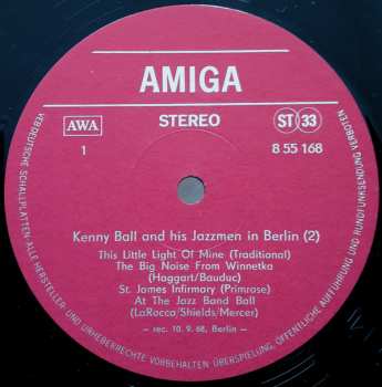LP Kenny Ball And His Jazzmen: Kenny Ball And His Jazzmen In Berlin 2