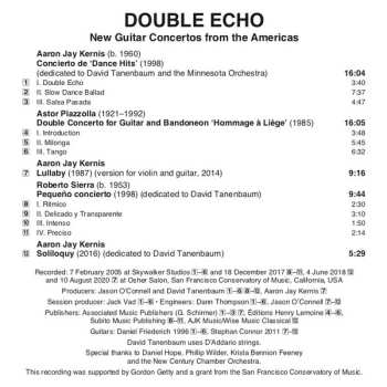 CD Astor Piazzolla: Double Echo (New Guitar Concertos From The Americas)