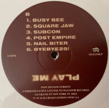 LP Kim Gordon: Play Me CLR | LTD