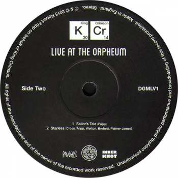 LP King Crimson: Live At The Orpheum LTD