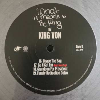 2LP King Von: What It Means To Be King CLR