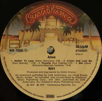2LP Kiss: Alive!
