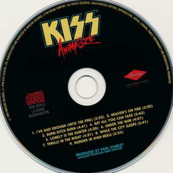 CD Kiss: Animalize