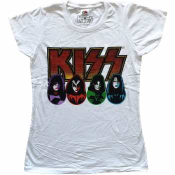Merch Kiss: Women's T-shirt Logo Kiss, Faces & Icons 