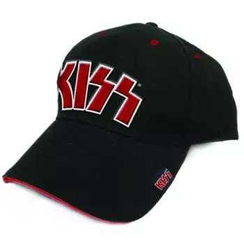 Cap Red On White Logo Kiss