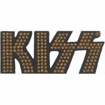 Merch Kiss: Patch Gold Studded Logo Kiss