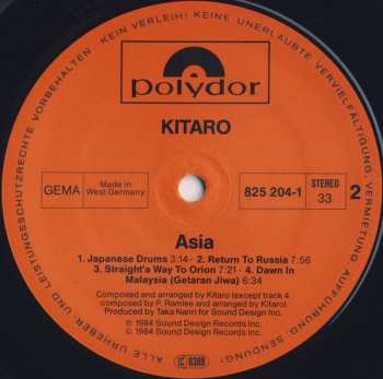 LP Kitaro: Live In Asia