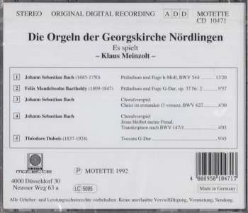 CD Klaus Meinzolt: Die Orgeln Der Georgskirche Nördlingen