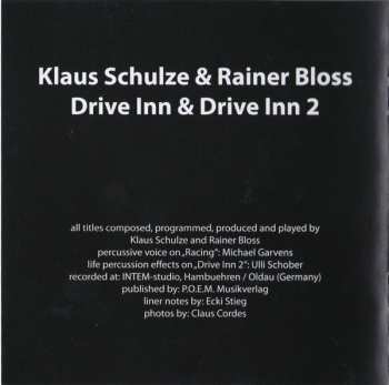 2CD Klaus Schulze: Drive Inn & Drive Inn 2 DIGI