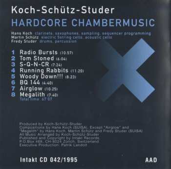 CD Koch-Schütz-Studer: Hardcore Chambermusic