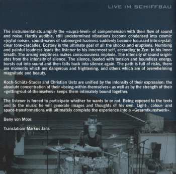 CD Koch-Schütz-Studer: Live Im Schiffbau