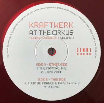 2LP Kraftwerk: At The Cirkus (Swedish Broadcast Volume 1) CLR