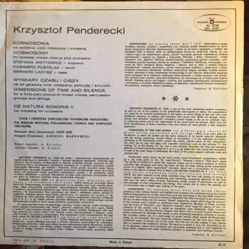 LP The National Warsaw Philharmonic Orchestra: Kosmogonia / Dimensions Of Time And Silence / De Natura Sonoris II