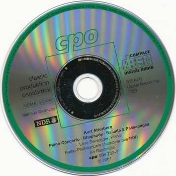 CD Ari Rasilainen: Piano Concerto - Rhapsody - Ballade & Passacaglia