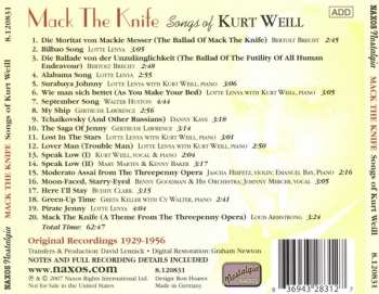 CD Kurt Weill: Mack The Knife - Songs Of Kurt Weill