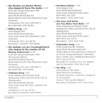 CD Kurt Weill: Mack The Knife - Songs Of Kurt Weill
