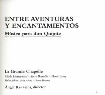 CD La Grande Chapelle: Entre Aventuras Y Encantamientos (Música Para Don Quijote)