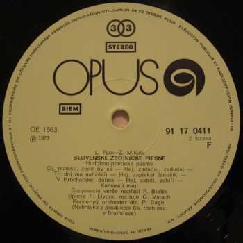 LP Ladislav Faix: Slovenské Zbojnícke Piesne