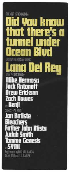 2LP Lana Del Rey: Did You Know That There's A Tunnel Under Ocean Blvd LTD | PIC