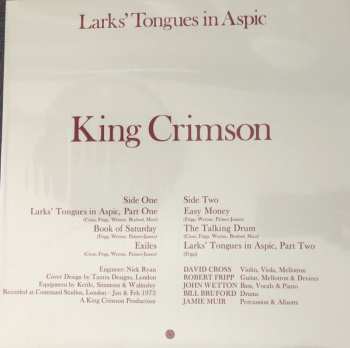 LP King Crimson: Larks' Tongues In Aspic LTD