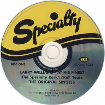 2CD Larry Williams: At His Finest: The Specialty Rock 'N' Roll Years