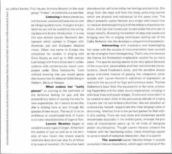 CD Lauren Newton: Filigree