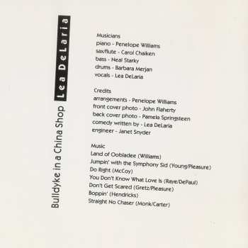 CD Lea Delaria: Bulldyke In A China Shop