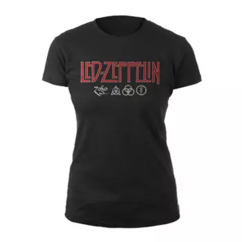 T-shirt Women's Logo Led Zeppelin & Symbols