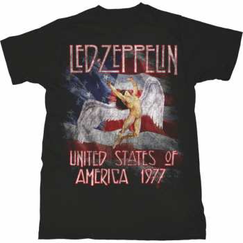 Merch Led Zeppelin: T-shirt Stars N' Stripes Usa '77. 