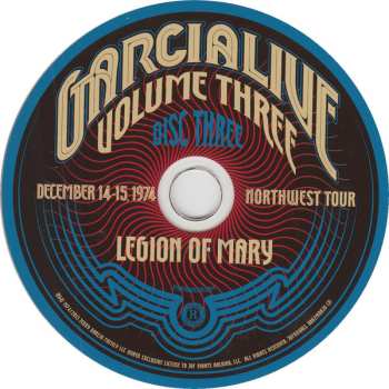 3CD Legion Of Mary: GarciaLive Volume Three (December 14-15, 1974 Northwest Tour)