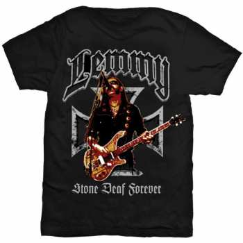 Merch Lemmy: T-shirt Iron Cross Stone Deaf Forever 
