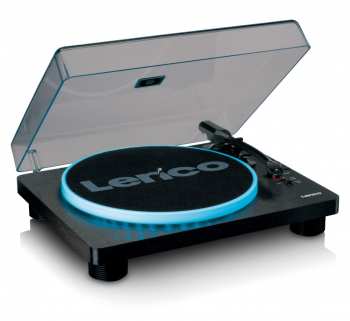 Hi-Fi Lenco LS-50LEDBK gramofon s reproduktory a LED osvětlením