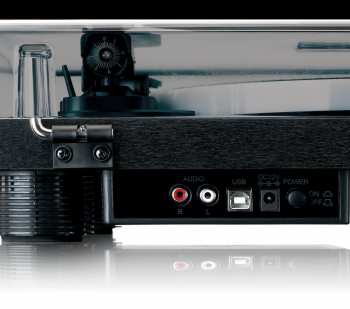 Hi-Fi Lenco LS-50LEDBK gramofon s reproduktory a LED osvětlením