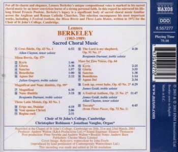 CD St. John's College Choir: Sacred Choral Music: Crux Fidelis / Missa Brevis / Three Latin Motets / A Festival Anthem