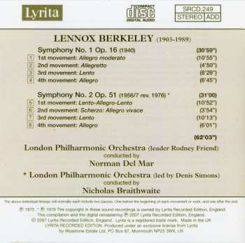 CD The London Philharmonic Orchestra: Symphonies 1 & 2