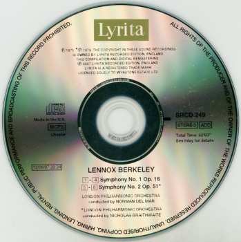 CD The London Philharmonic Orchestra: Symphonies 1 & 2