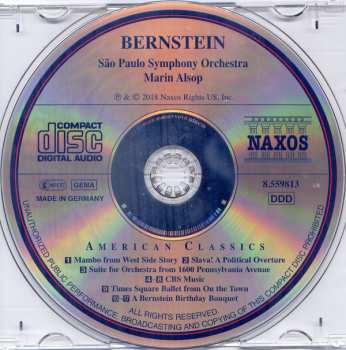 CD Leonard Bernstein: 1600 Pennsylvania Avenue Suite / Slava! / CBS Music / A Bernstein Birthday Bouquet