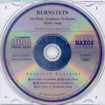CD Leonard Bernstein: Anniversaries / Fancy Free Suite / Candide Overture / Wonderful Town Overture