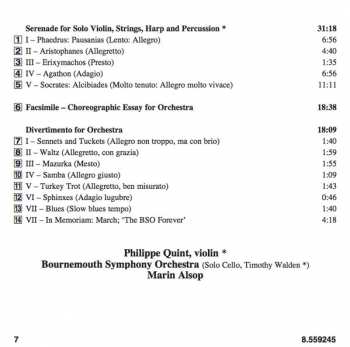 CD Leonard Bernstein: Serenade, Facsimile, Divertimento