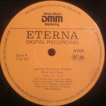 2LP Leonard Bernstein: Leonard Bernstein Conducts West Side Story
