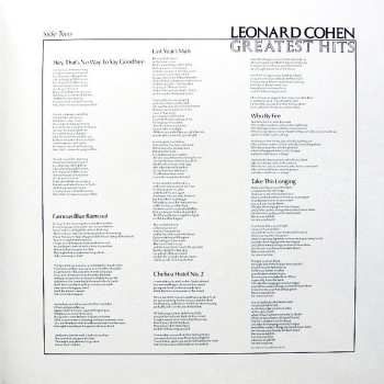LP Leonard Cohen: Greatest Hits