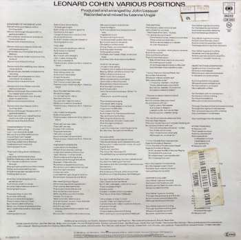 LP Leonard Cohen: Various Positions