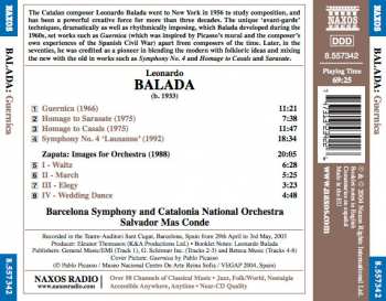 CD Leonardo Balada: Guernica / Symphony No. 4 / Zapata