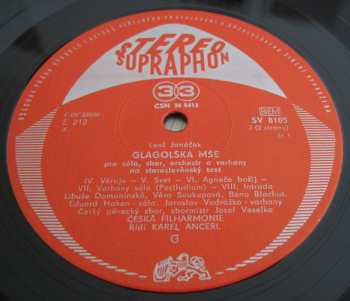 LP The Czech Philharmonic Orchestra: Glagolská Mše