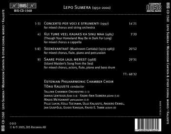CD Estonian Philharmonic Chamber Choir: Mushroom Cantata & Other Choral Works