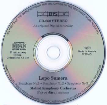 CD Paavo Järvi: Symphonies No.1, No.2 & No.3