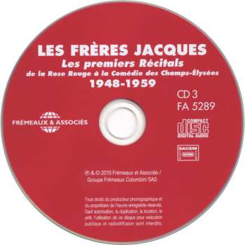 3CD Les Frères Jacques: Les Premiers Récitals / 1948 - 1959