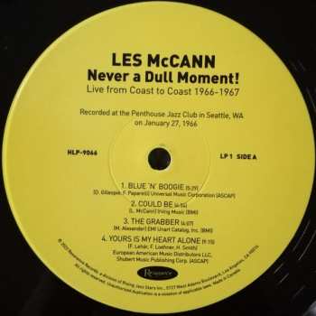 3LP Les McCann: Never A Dull Moment! (Live From Coast To Coast 1966-1967) LTD | NUM
