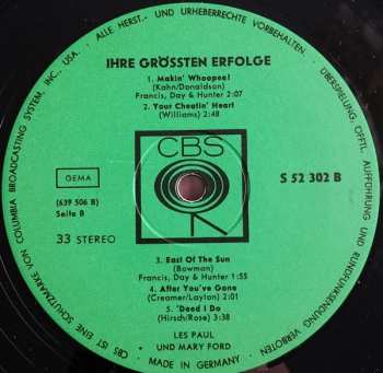 LP Les Paul & Mary Ford: Ihre Grössten Erfolge